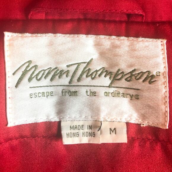 Vintage Norm Thompson Red Button Down Jacket - Size Medium - Picture 9 of 10